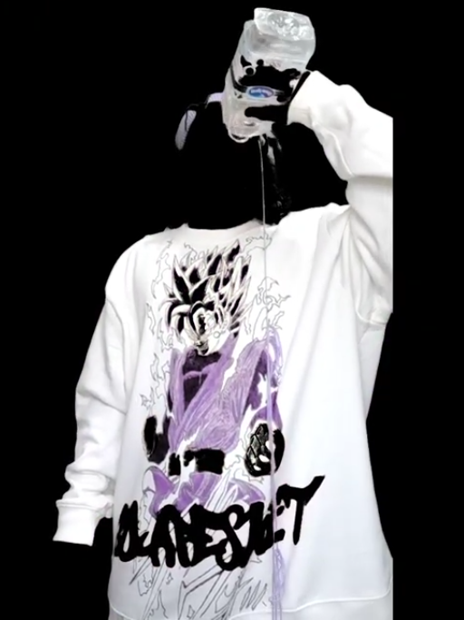 Custom Crew Neck - Black Goku