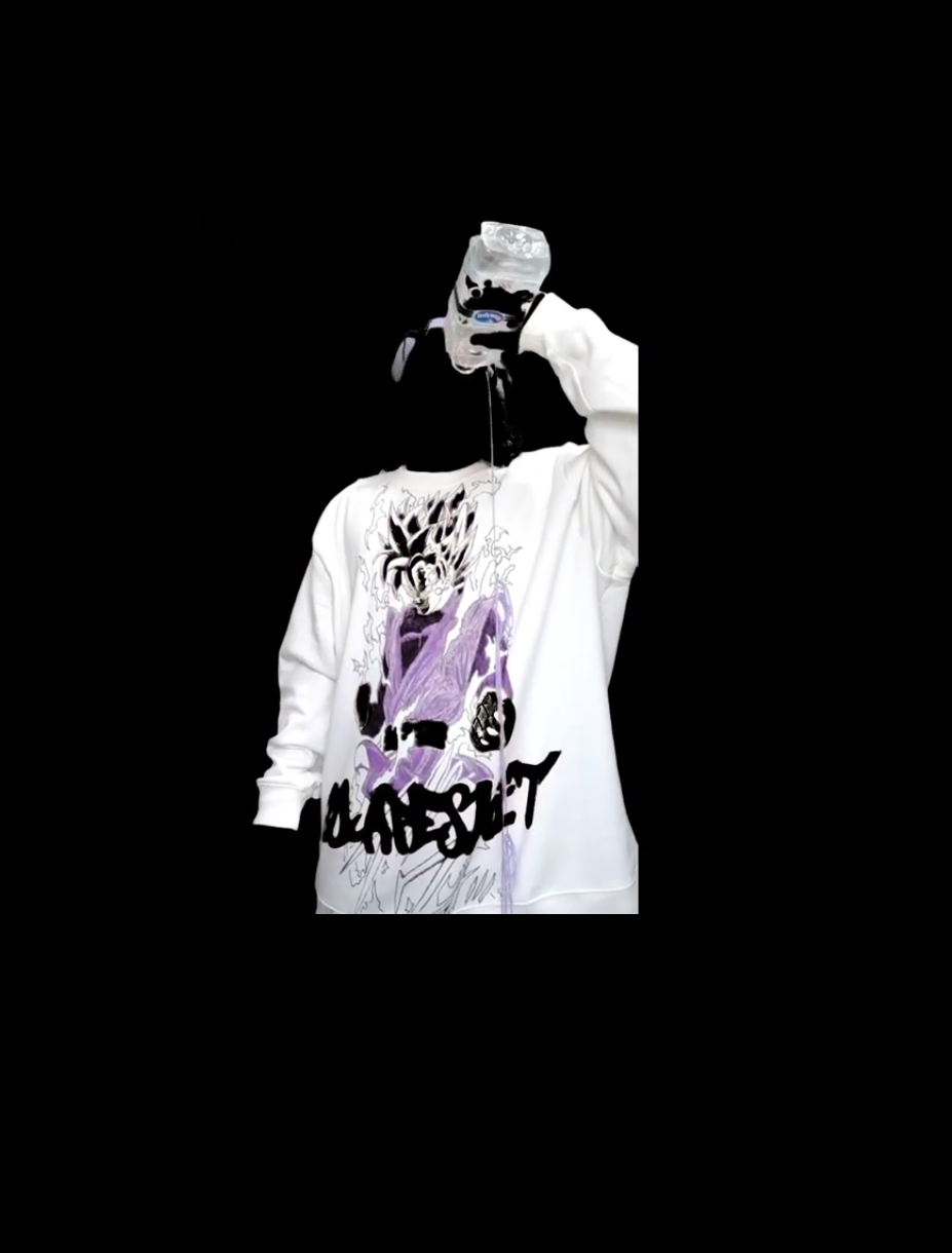 Custom Crew Neck - Black Goku