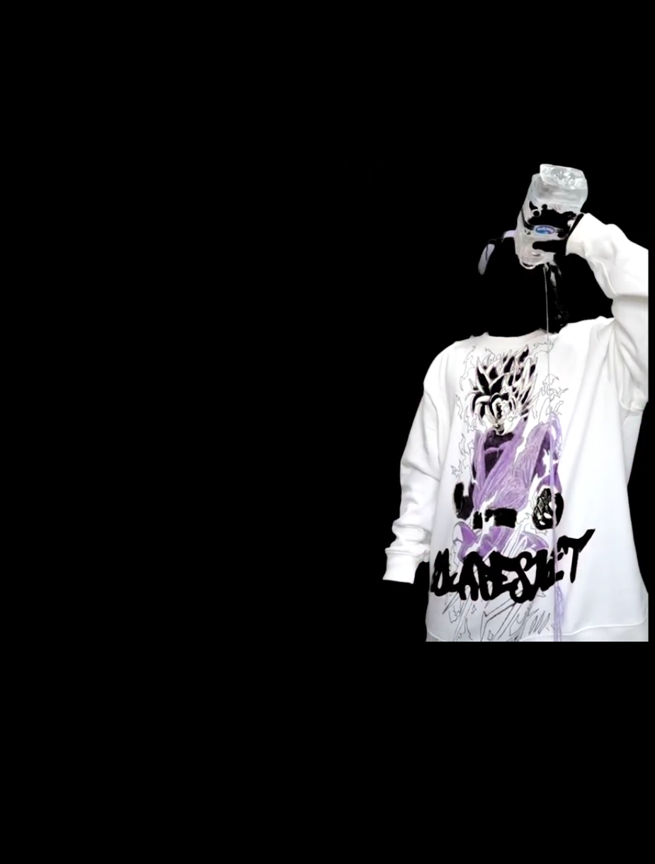 Custom Crew Neck - Black Goku